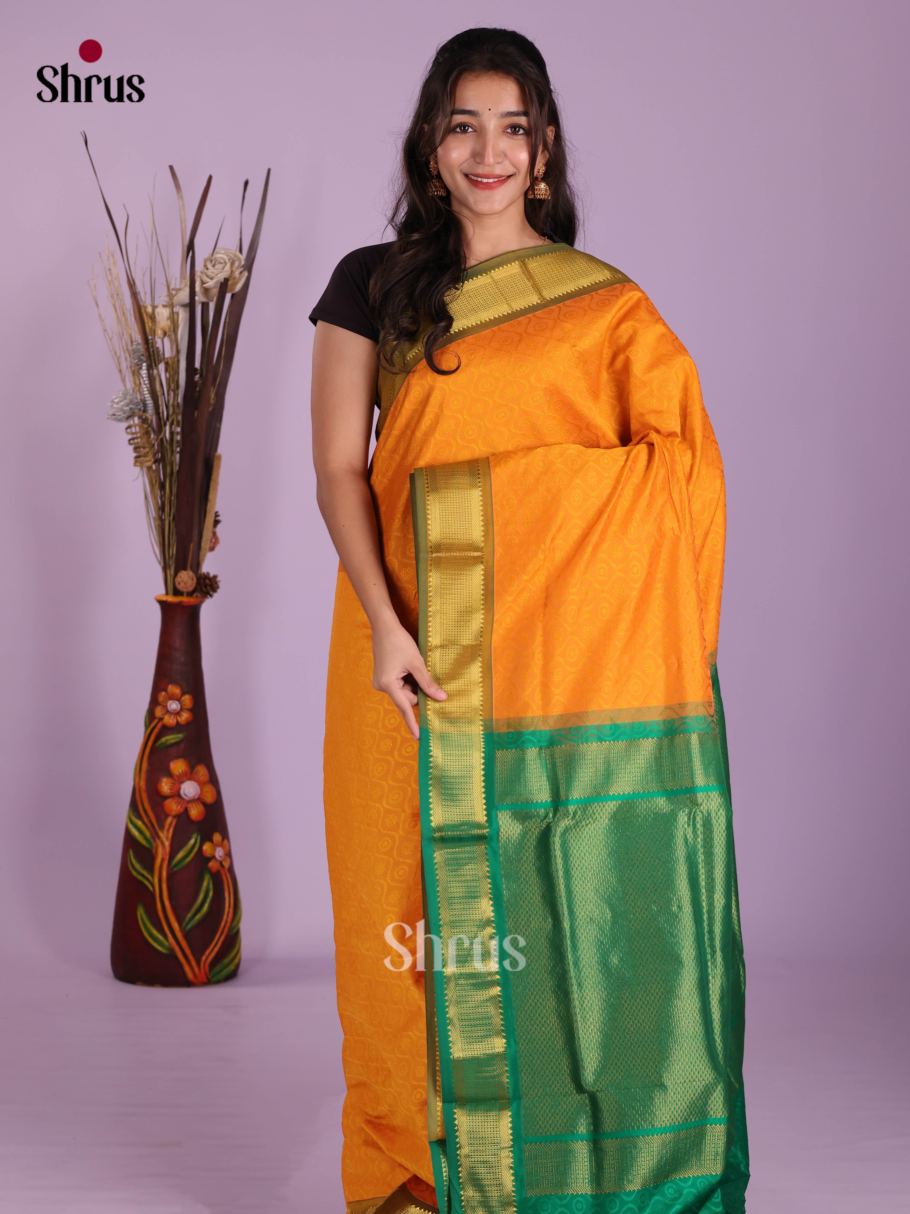 DKS04181 - Silkcotton-halfpure Saree - Shop on Shrus.com