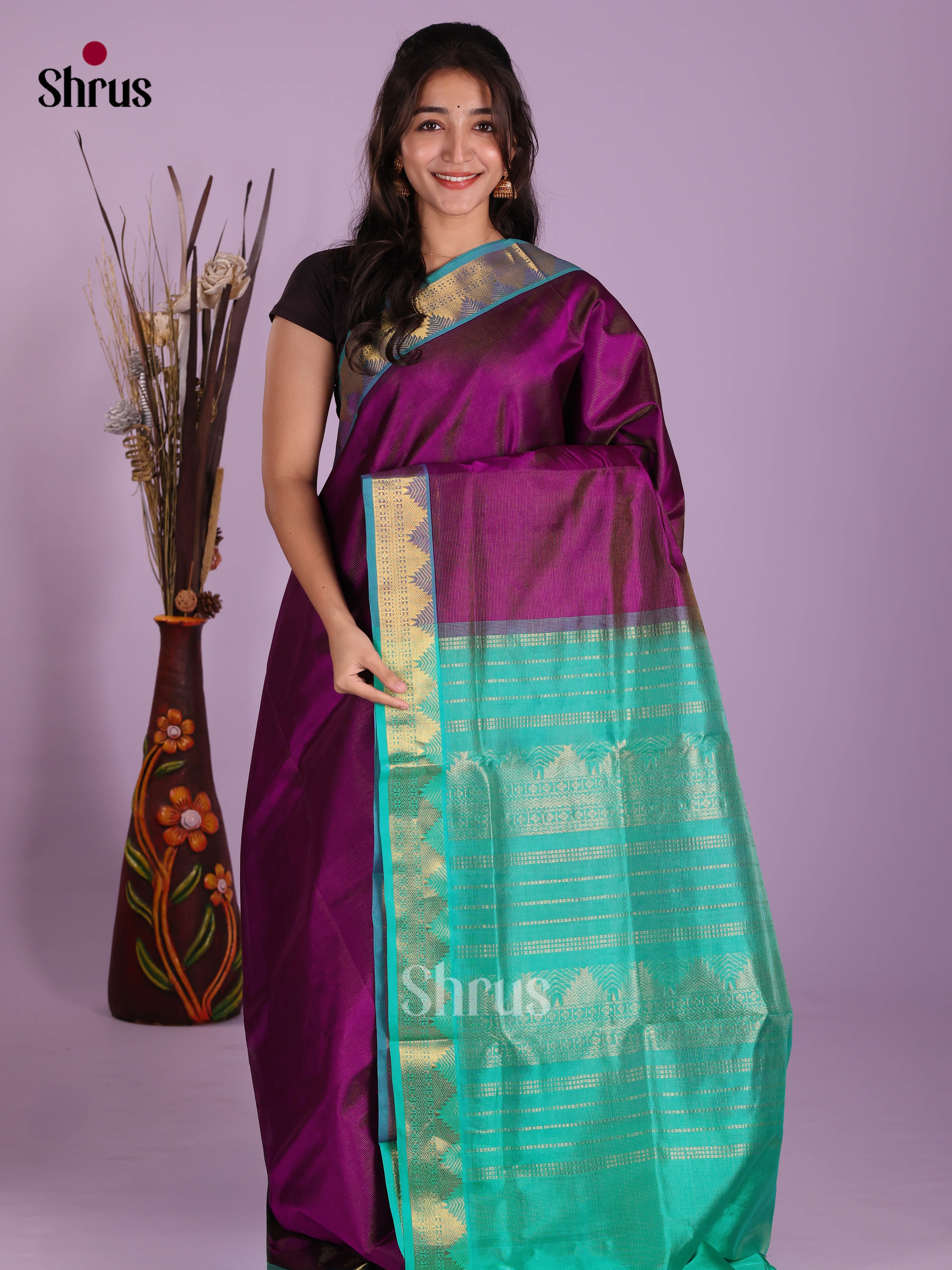 DKS04254 - Silk Cotton Saree - Shop on Shrus.com