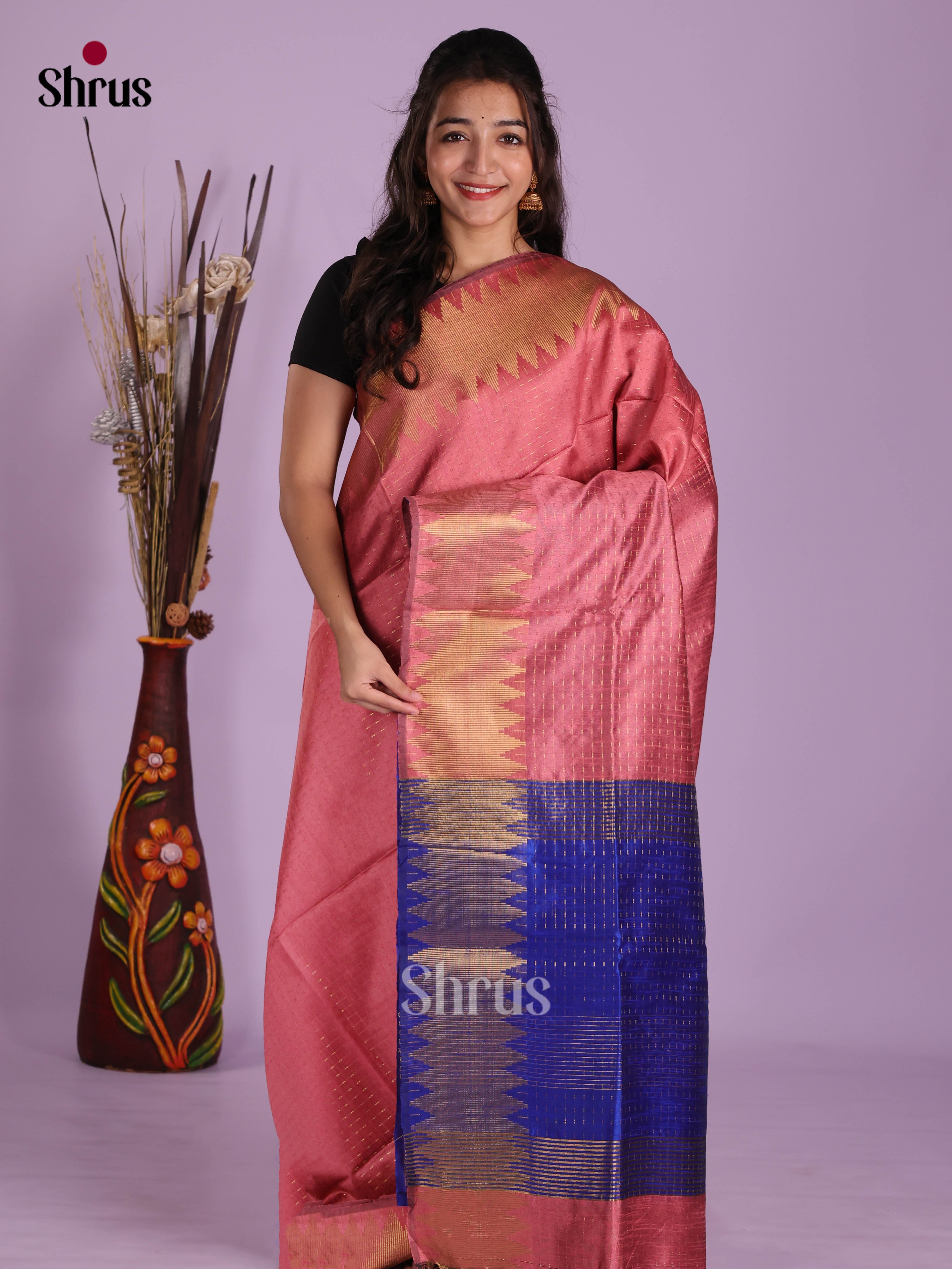 DKS05040 - Semi Rawsilk Saree - Shop on Shrus.com