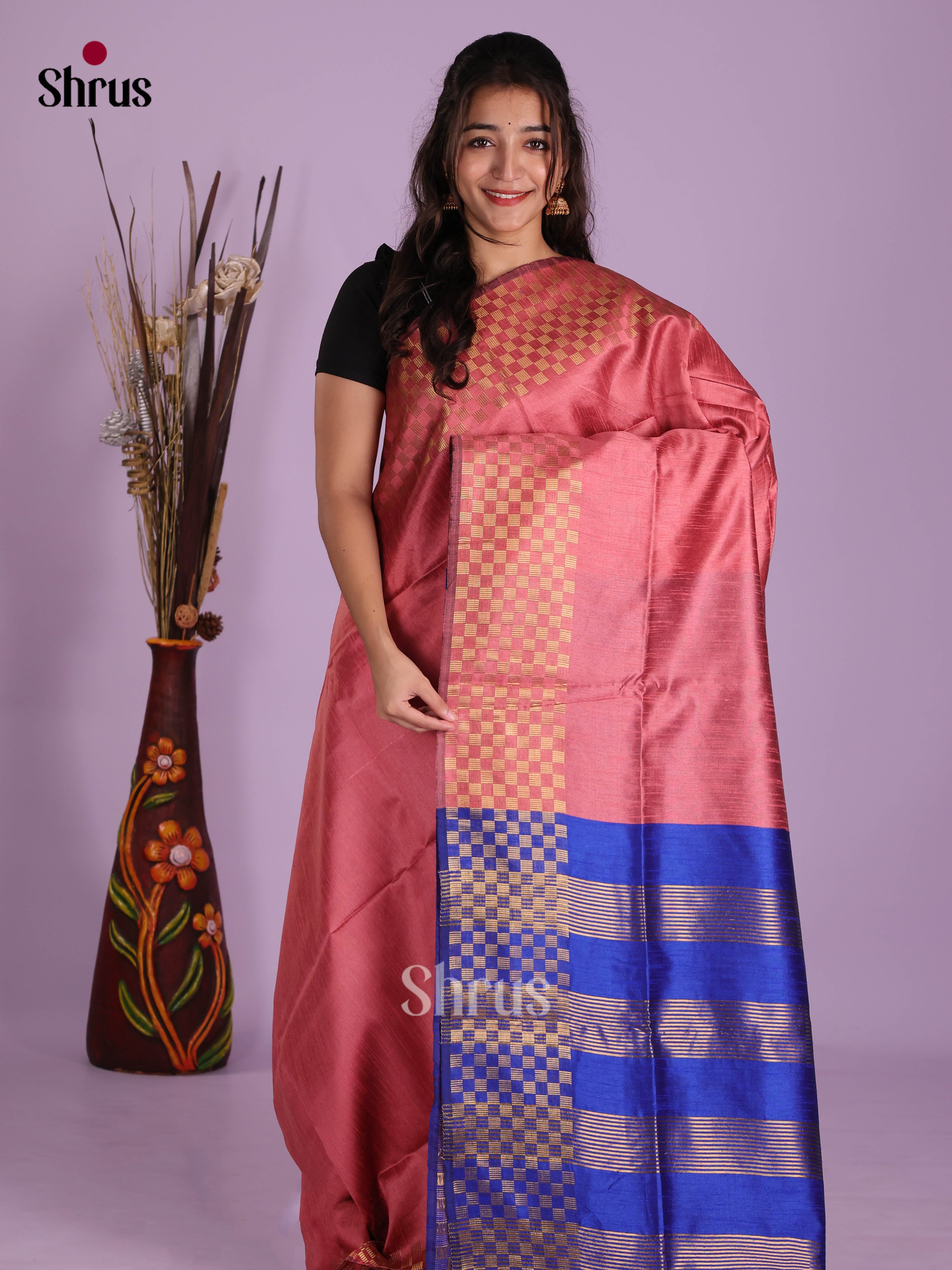 DKS05082 - Semi Rawsilk Saree - Shop on Shrus.com