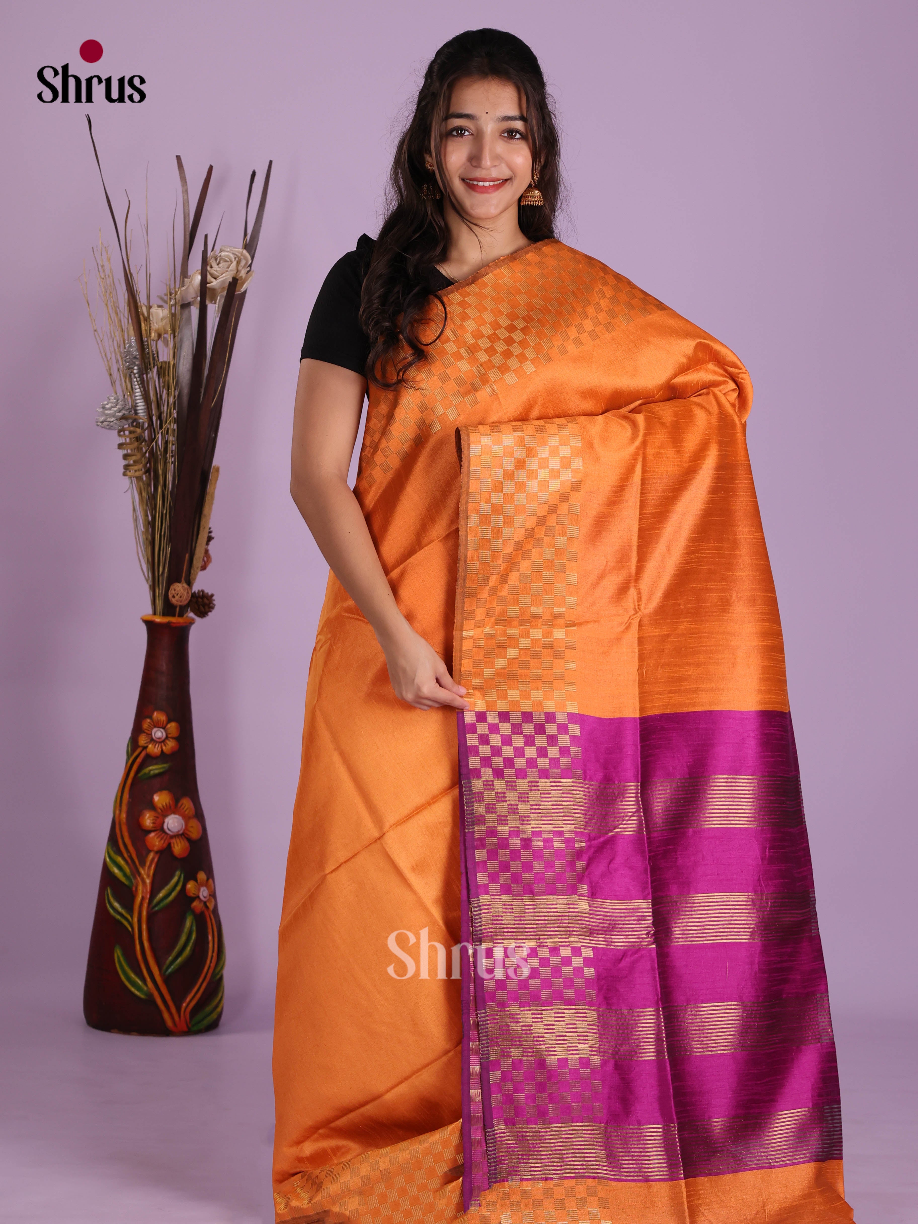 DKS05088 - Semi Rawsilk Saree - Shop on Shrus.com
