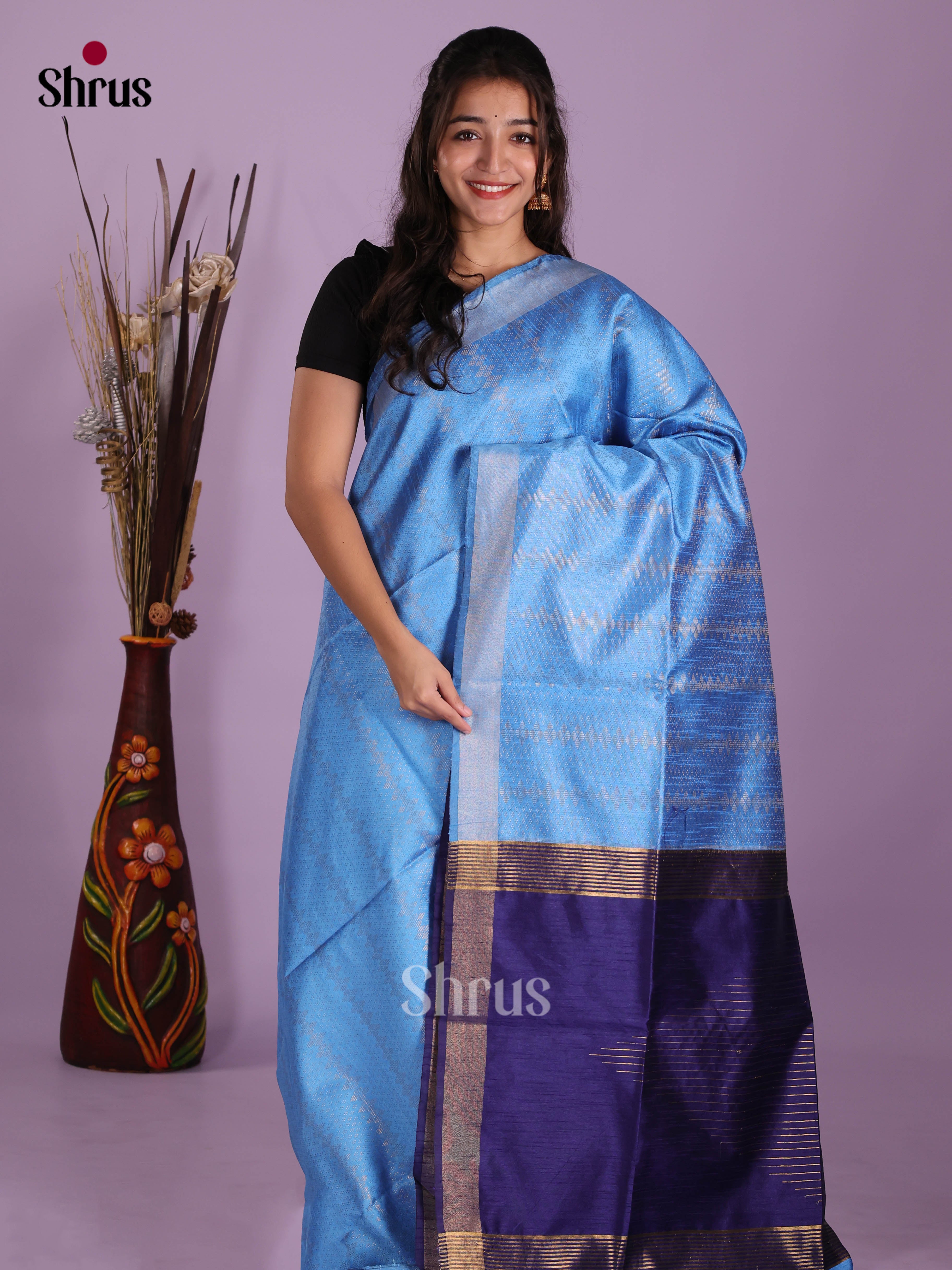 DKS05098 - Semi Rawsilk Saree - Shop on Shrus.com