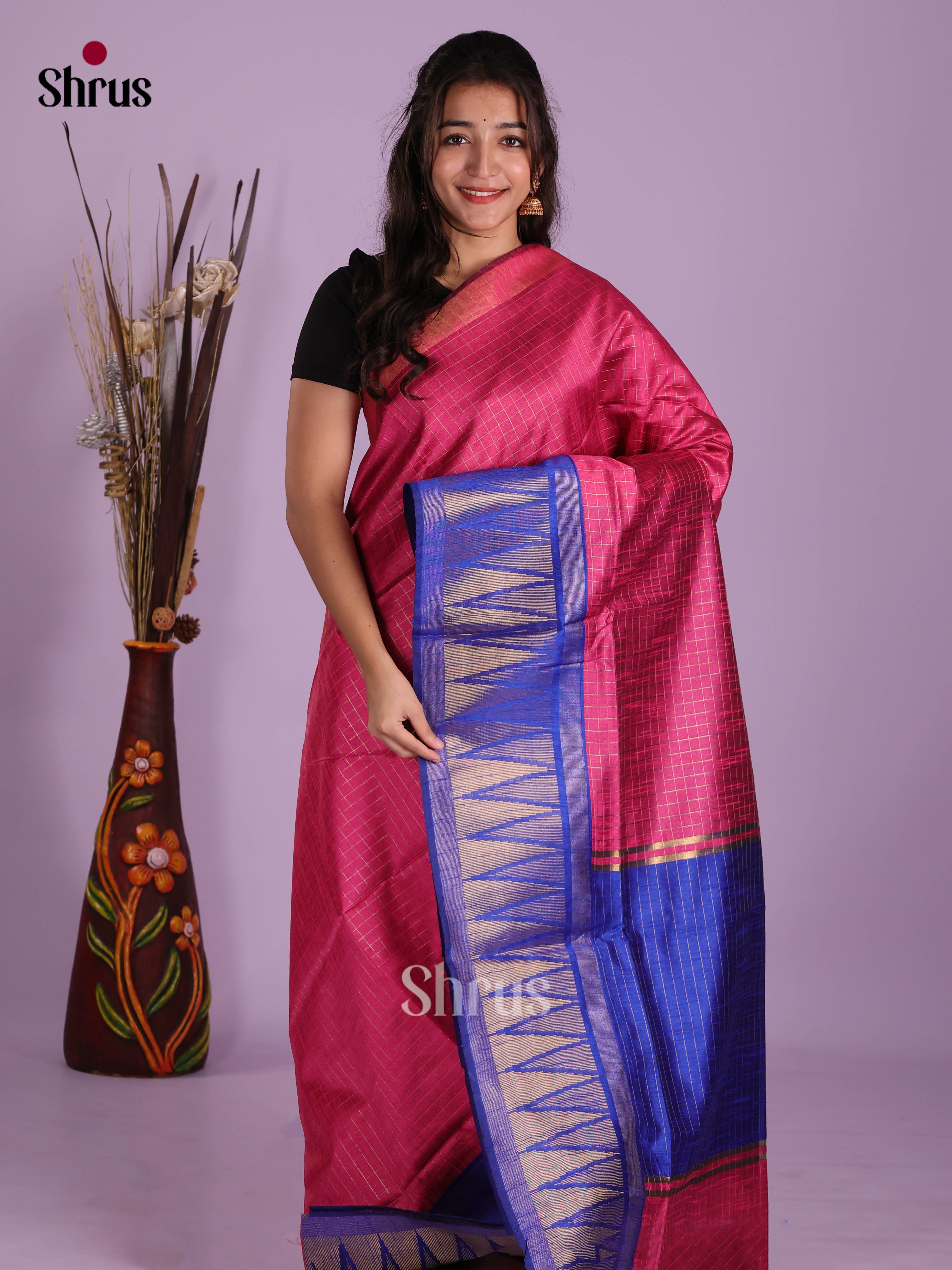 DKS05106 - Semi Rawsilk Saree - Shop on Shrus.com