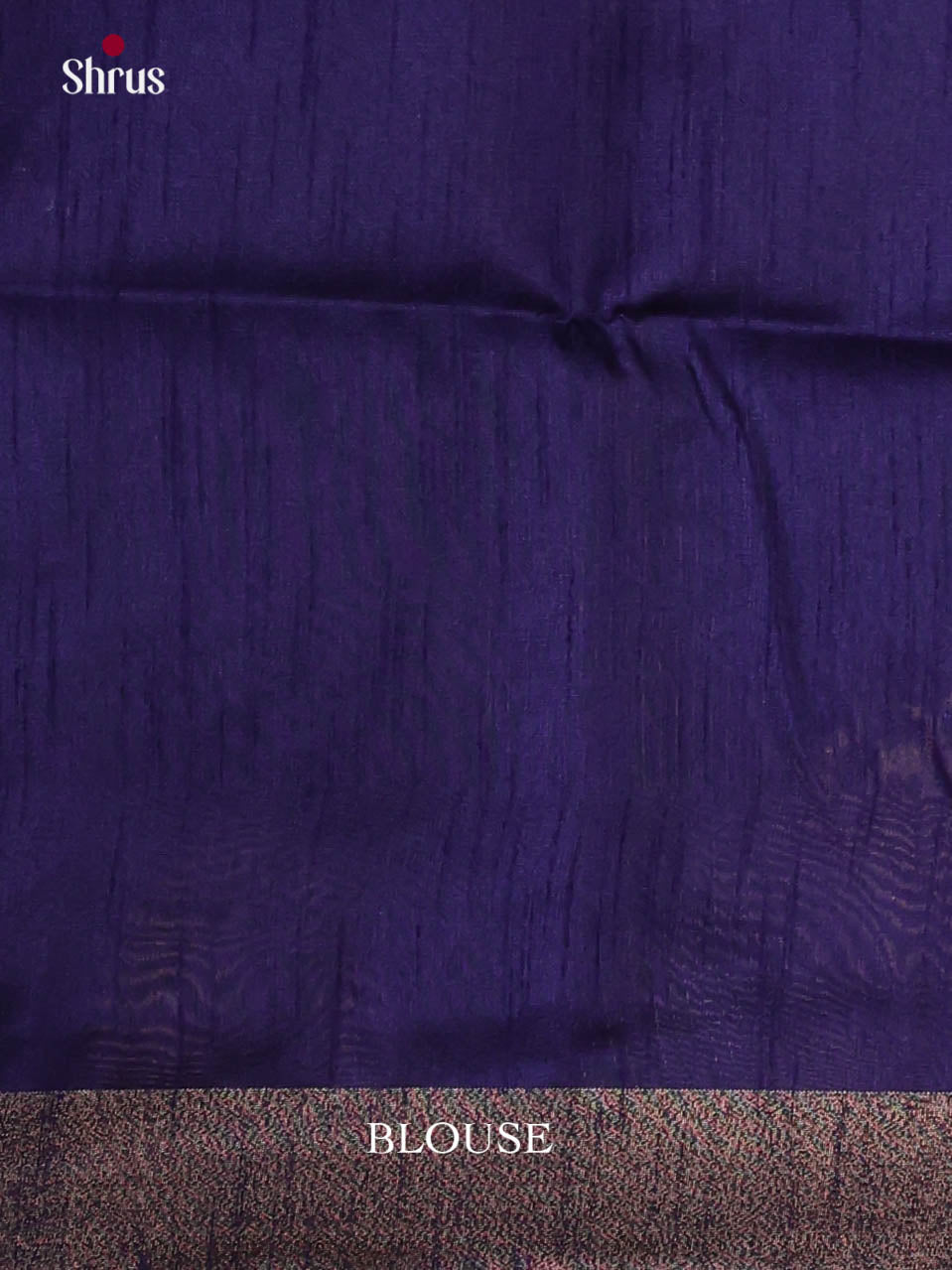 Blue & Navy Blue - Semi Rawsilk Saree