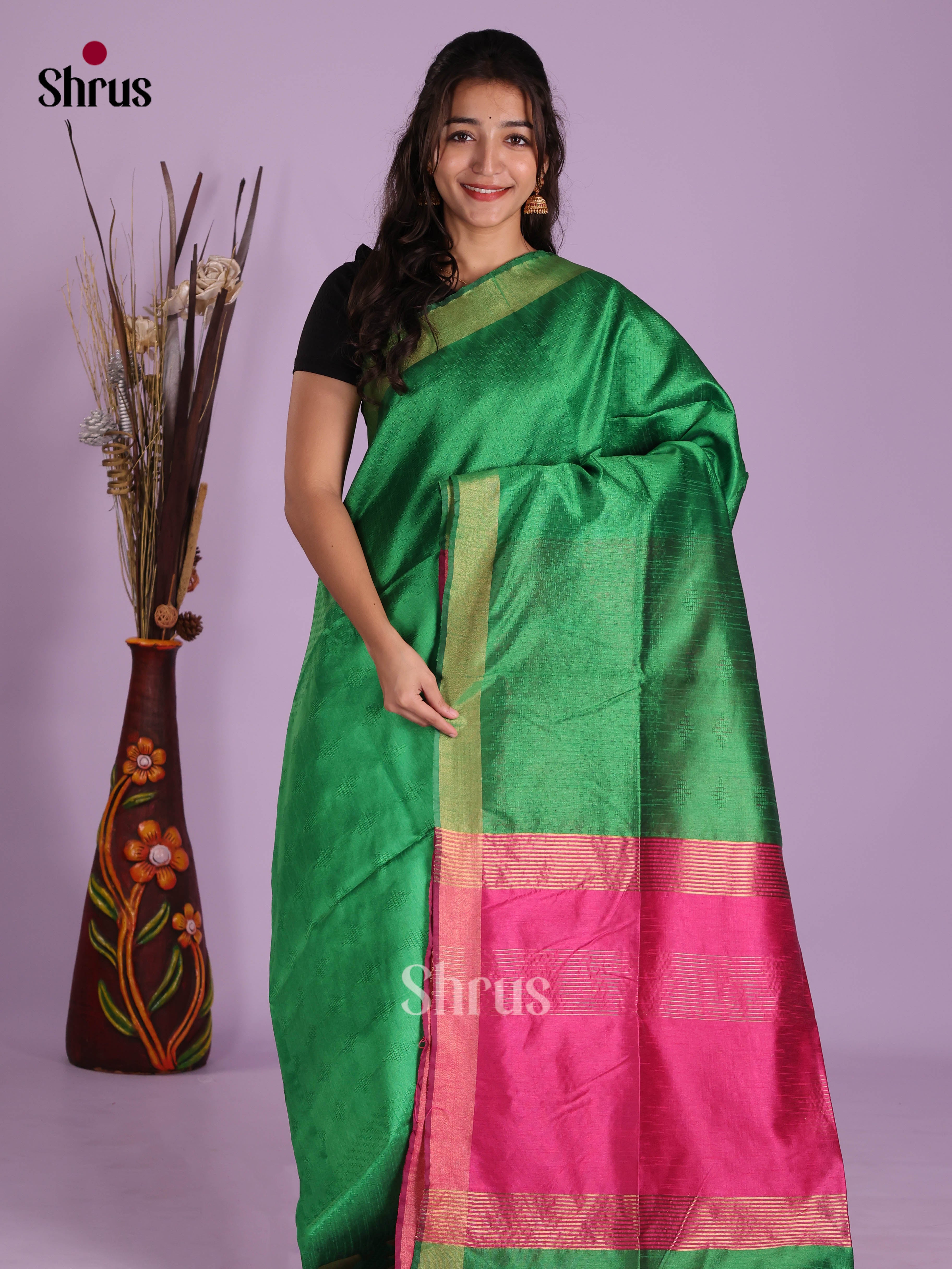 DKS05168 - Semi Rawsilk Saree - Shop on Shrus.com