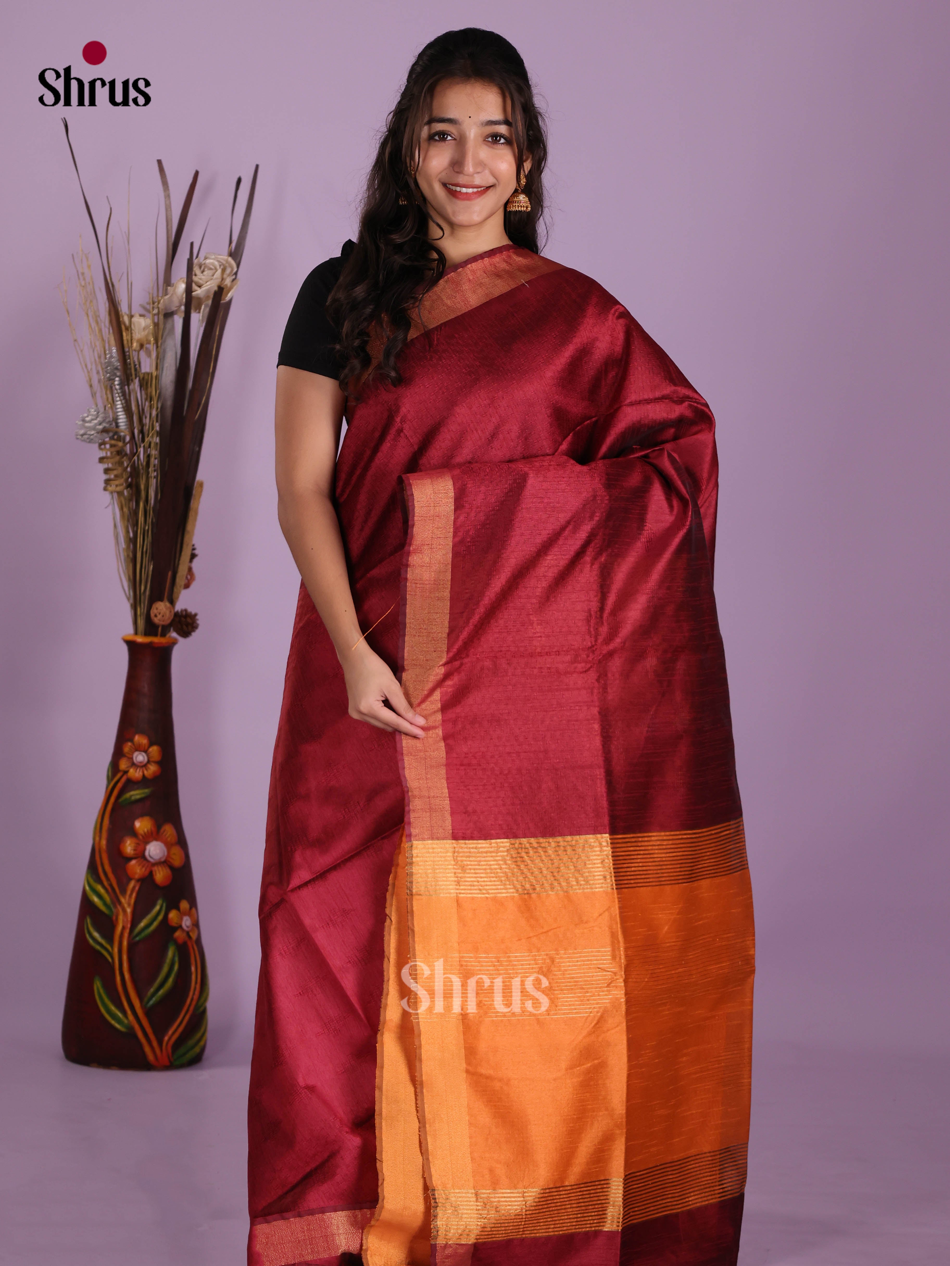 DKS05169 - Semi Rawsilk Saree - Shop on Shrus.com