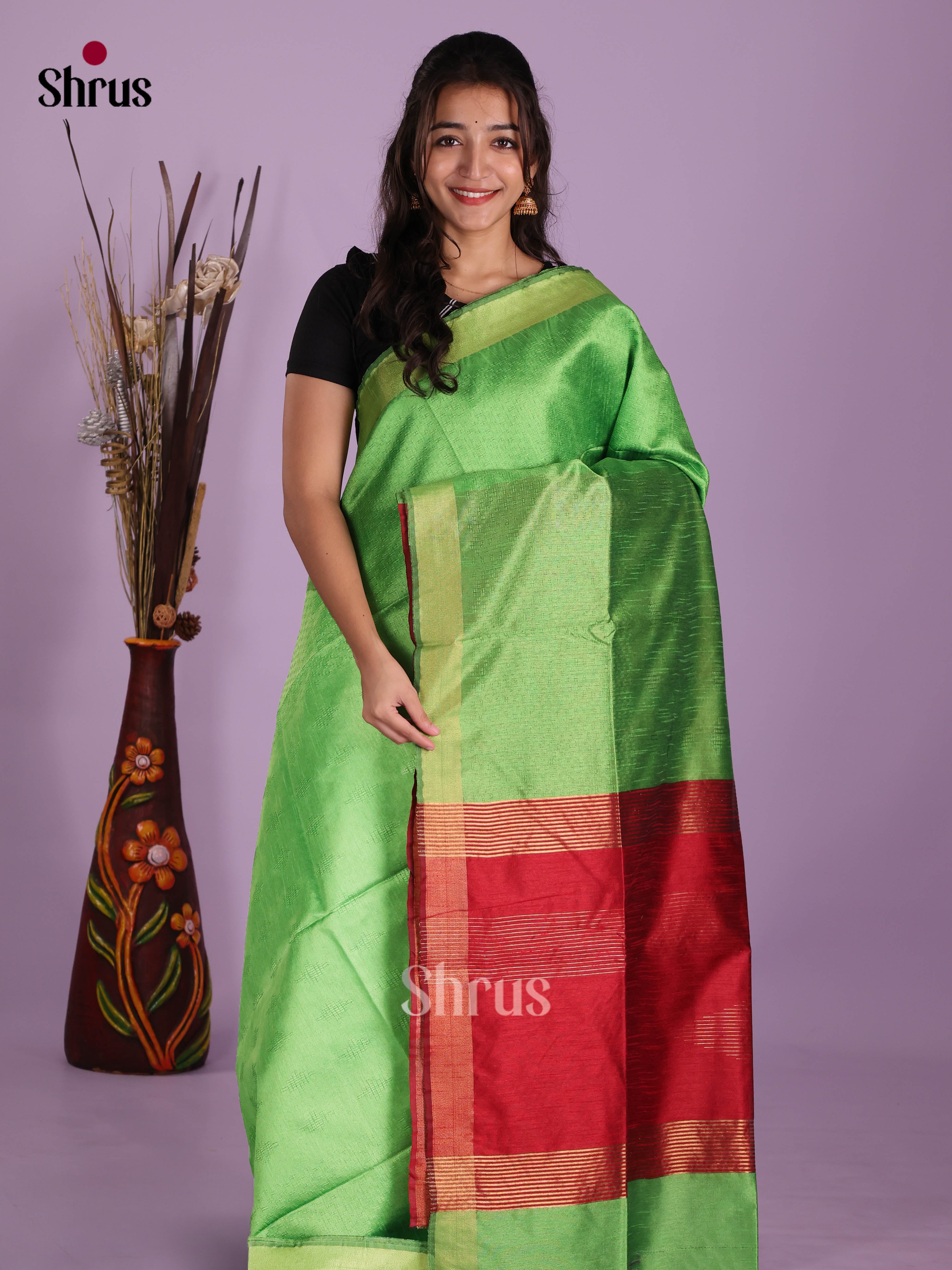 DKS05170 - Semi Rawsilk Saree - Shop on Shrus.com
