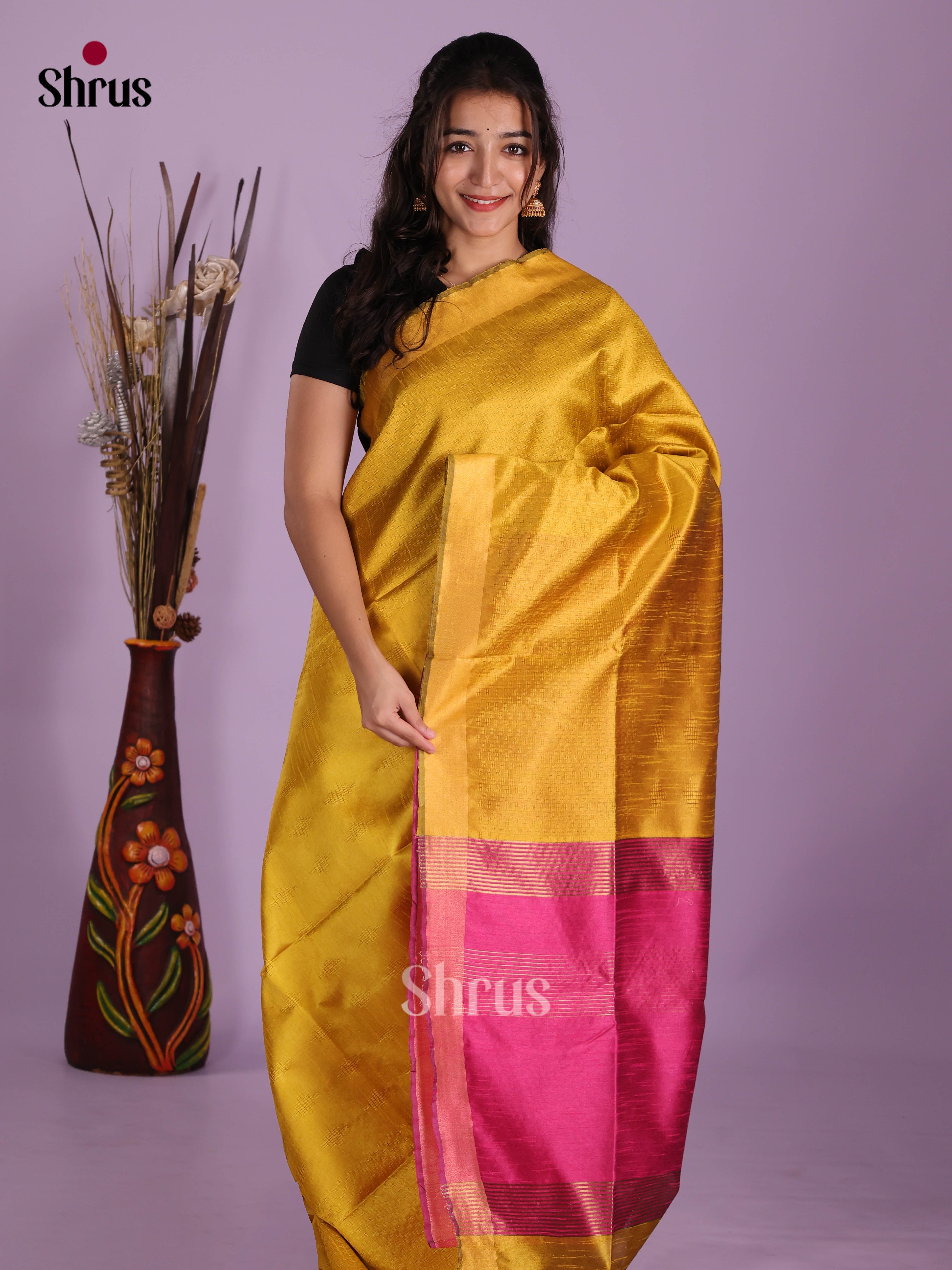 DKS05172 - Semi Rawsilk Saree - Shop on Shrus.com