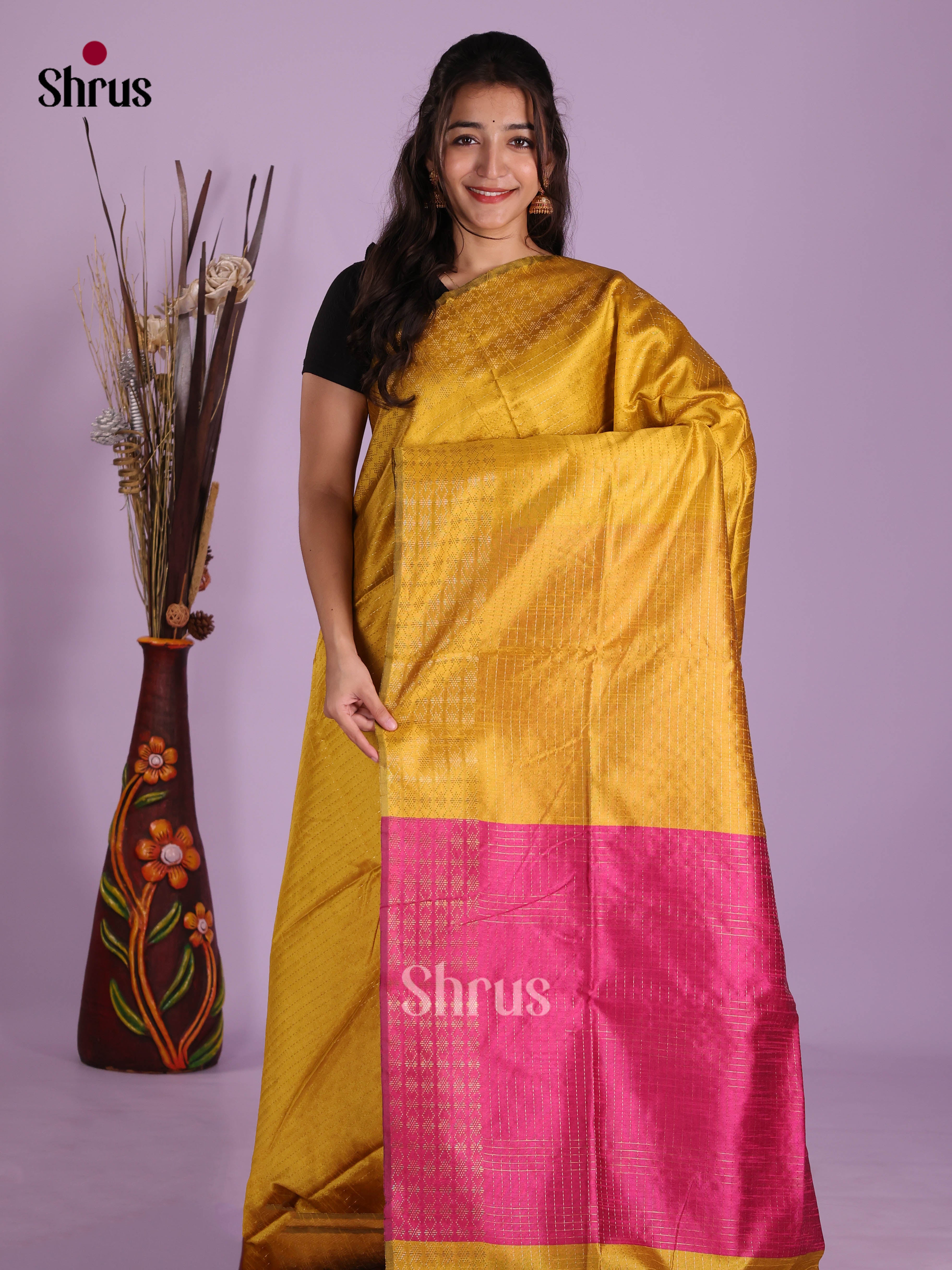 DKS05184 - Semi Rawsilk Saree - Shop on Shrus.com