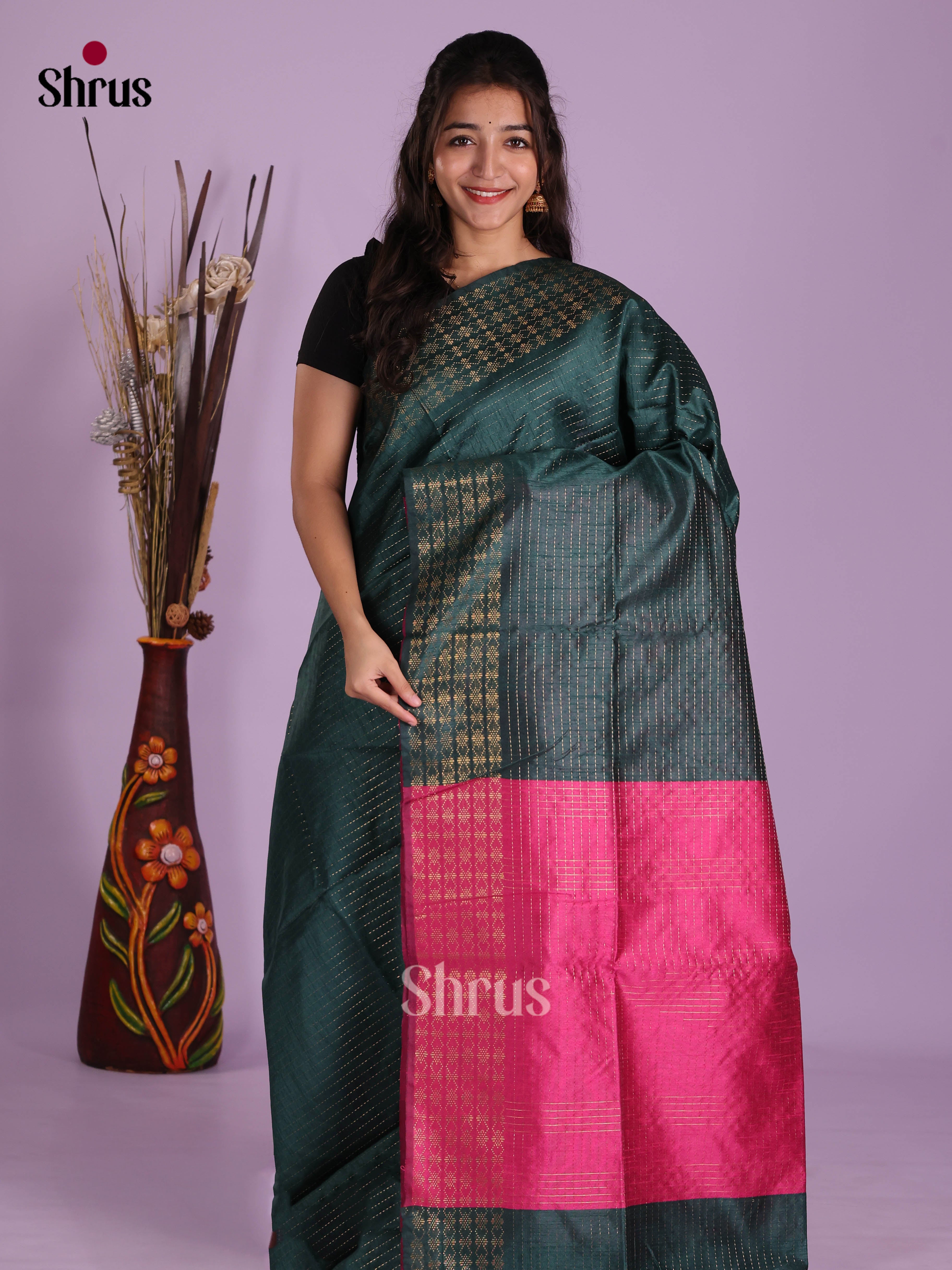 DKS05189 - Semi Rawsilk Saree - Shop on Shrus.com