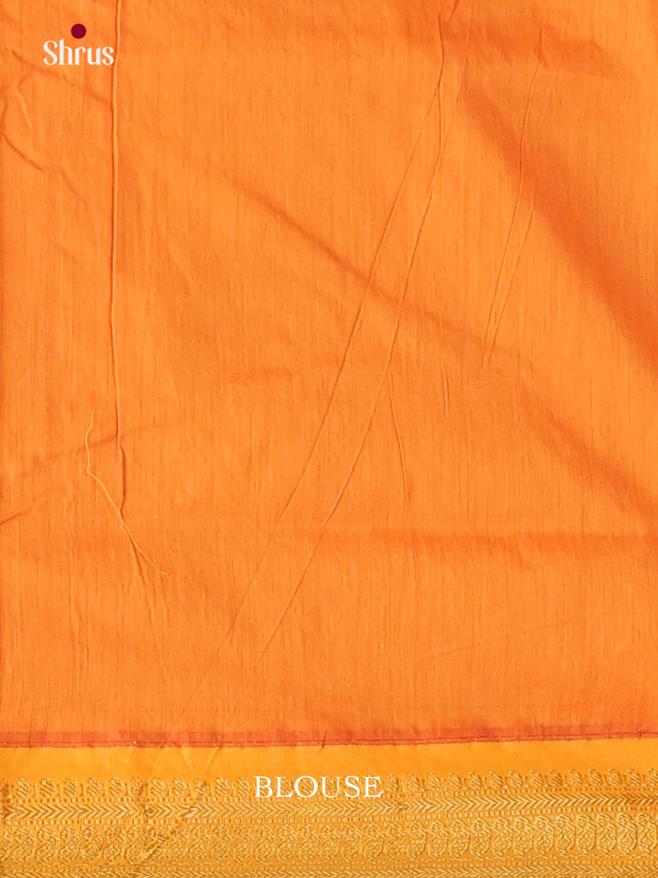 Violet & Orange- Kalyani Cotton Saree