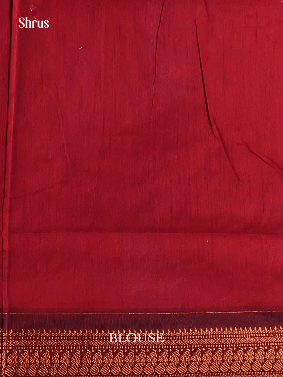 Mustard & Maroon - Kalyani Cotton Saree