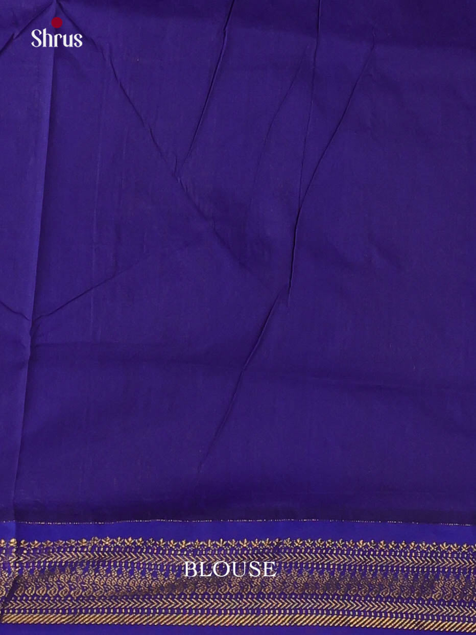 Maroon & Blue - Kalyani Cotton Saree