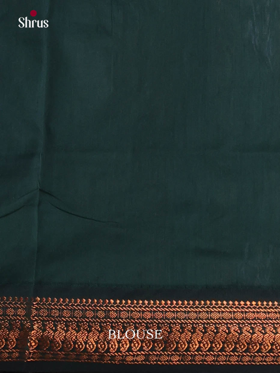 Mustardy Green & Green- Kalyani Cotton Saree