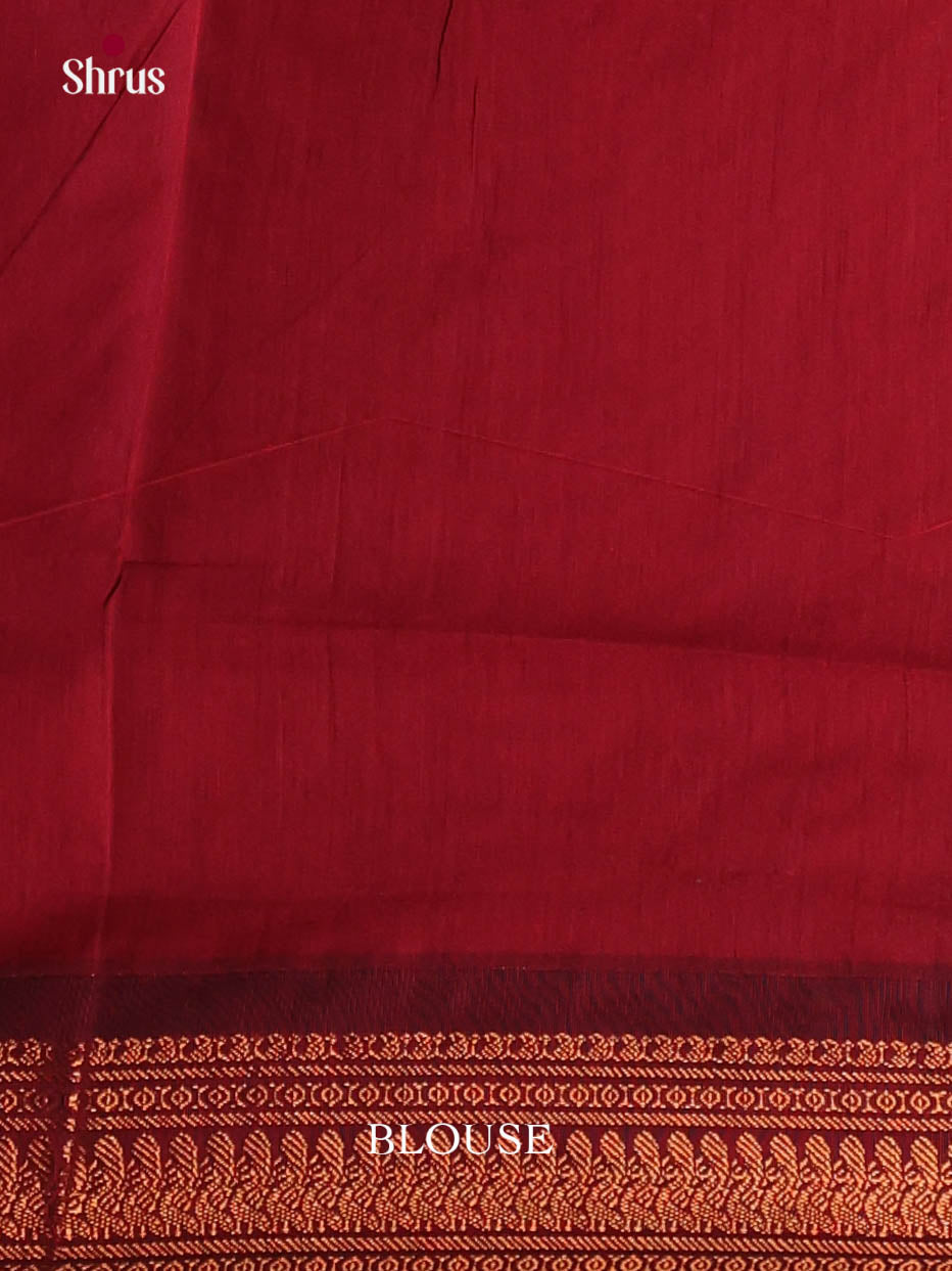 Black & Maroon - Kalyani Cotton Saree