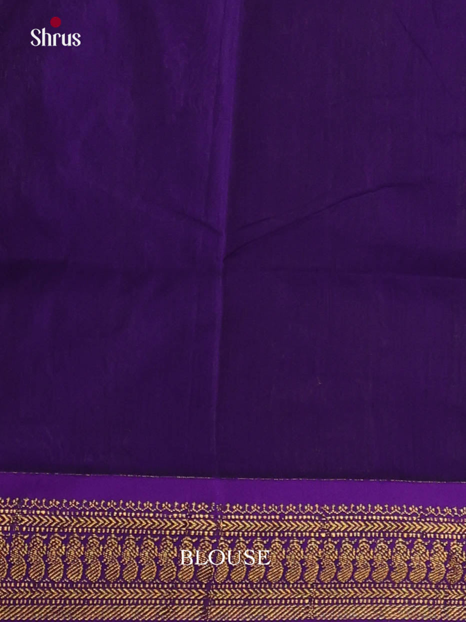 Lilac & Blue - Kalyani Cotton Saree