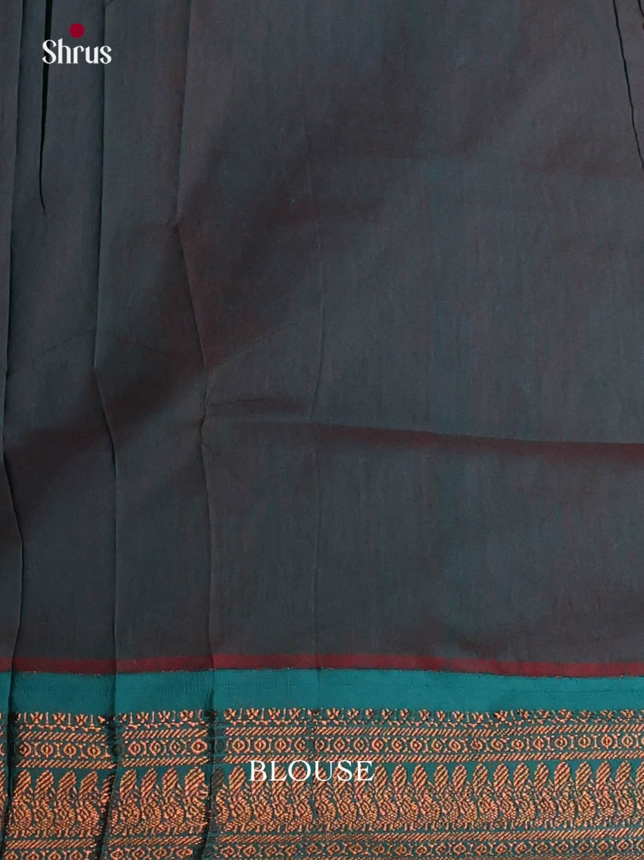 Orange & Blue- Kalyani Cotton Saree