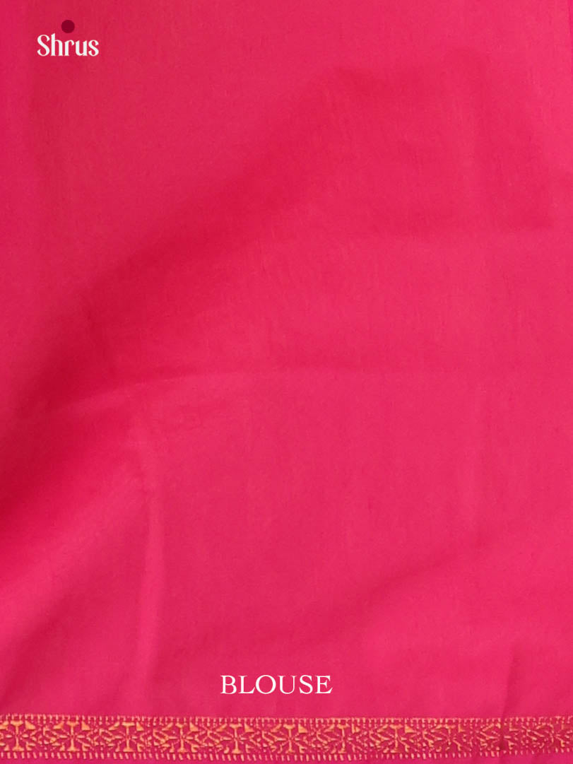 Mustard & Pink - Semi Maheshwari Saree