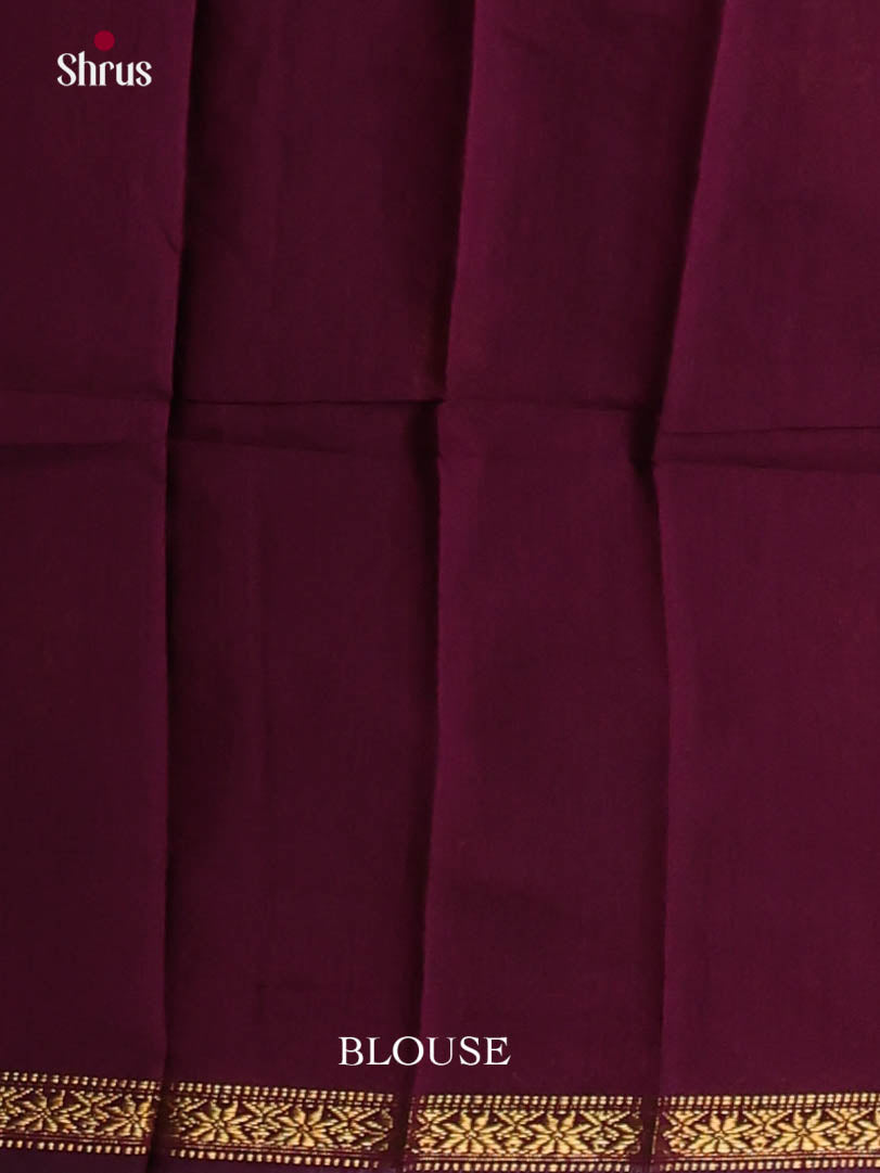 Green & Violet - Semi Maheshwari Saree