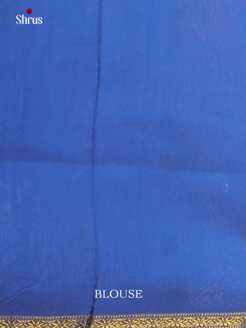 Yellow & Blue - Semi Maheshwari Saree - Shop on Shrus.com