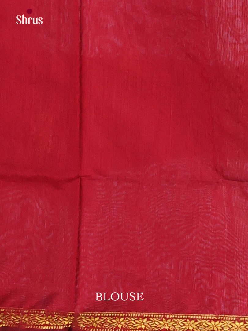 Blue & Red- Semi Maheshwari Saree