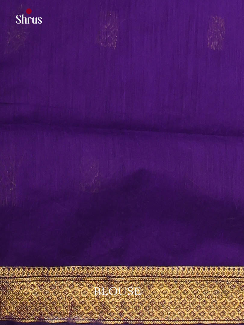 Lavender & Blue - Semi Maheshwari Saree