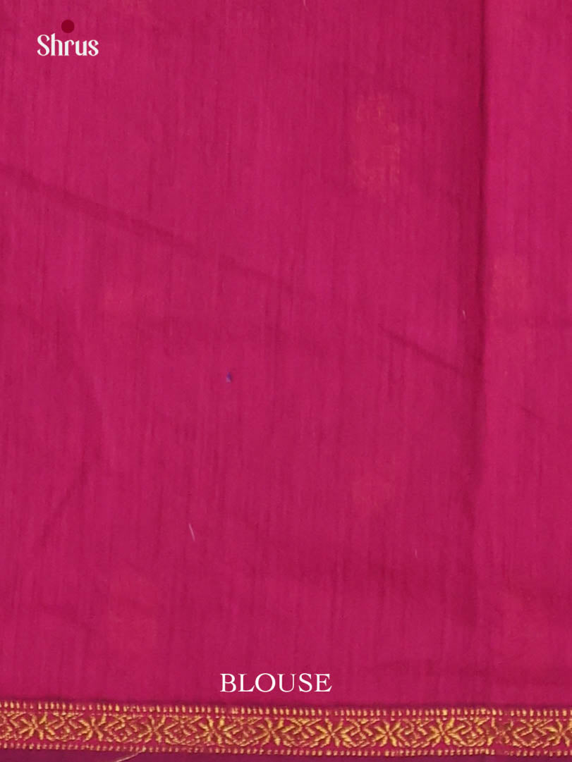 Blue & Maroon - Semi Maheshwari Saree