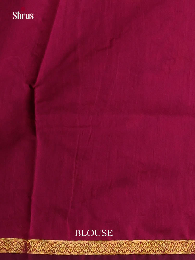 Black & Maroon- Semi Maheshwari Saree