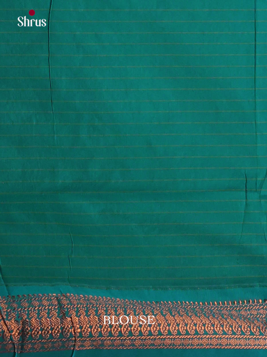 Beige & Green - Kalyani Cotton Saree