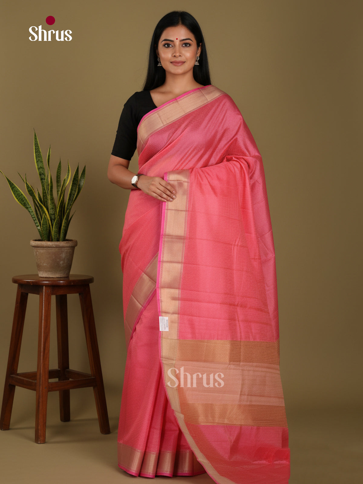 DKS06101 - Semi Rawsilk Saree - Shop on Shrus.com