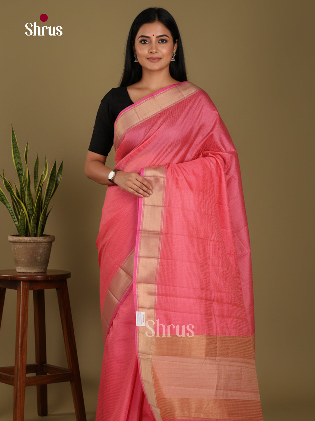DKS06101 - Semi Rawsilk Saree - Shop on Shrus.com