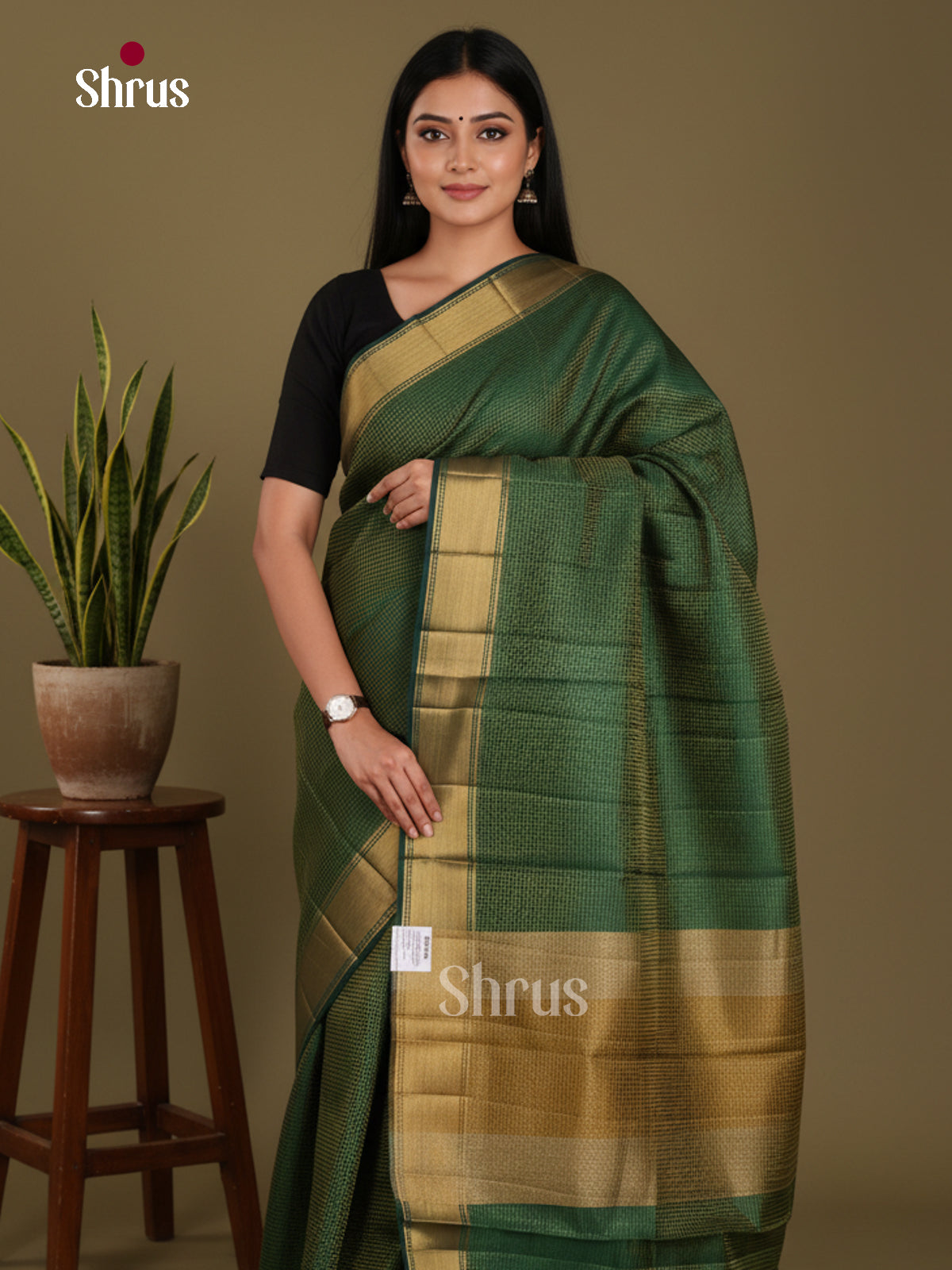 DKS06103 - Semi Rawsilk Saree - Shop on Shrus.com