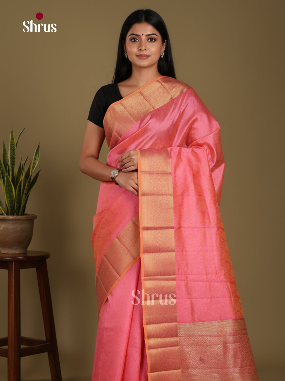 DKS06108 - Semi Rawsilk Saree - Shop on Shrus.com