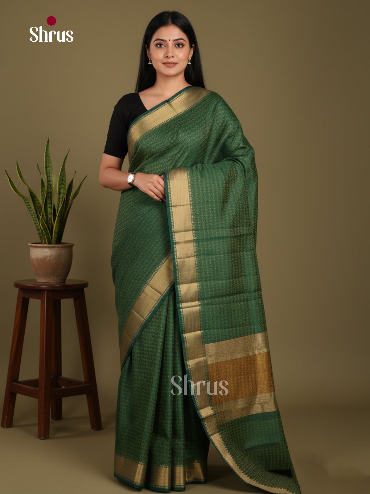 DKS06110 - Semi Rawsilk Saree - Shop on Shrus.com