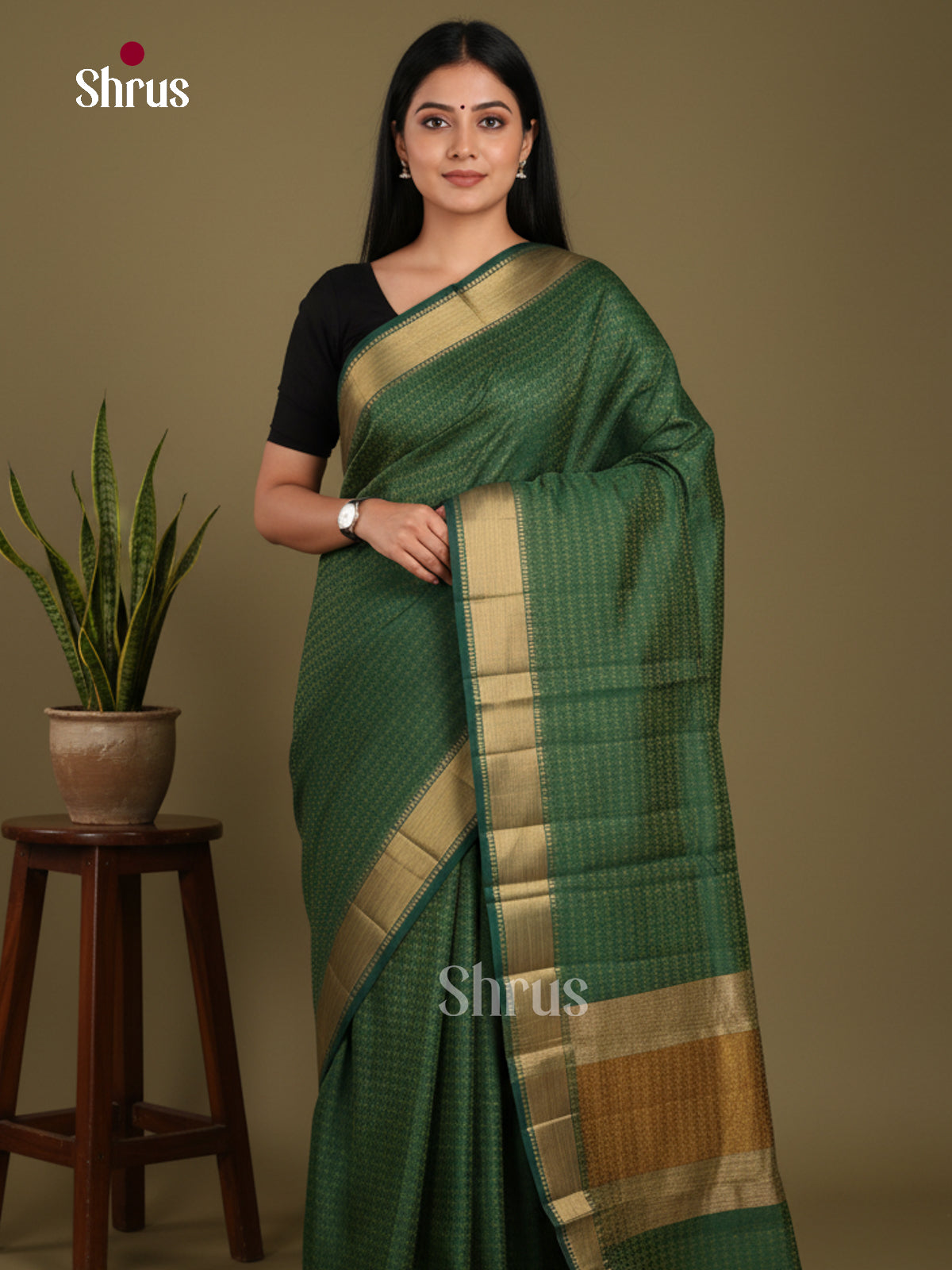 DKS06110 - Semi Rawsilk Saree - Shop on Shrus.com