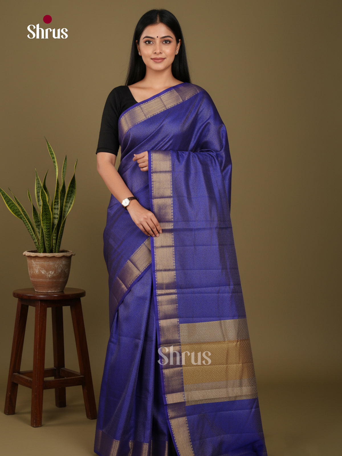 DKS06119 - Semi Rawsilk Saree - Shop on Shrus.com