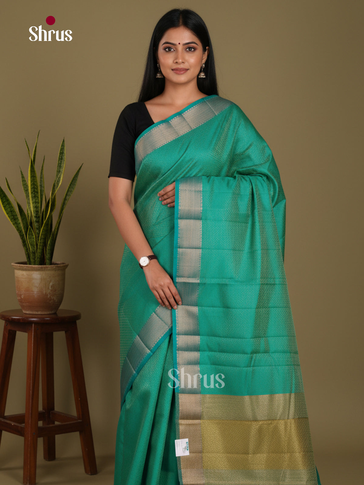 DKS06122 - Semi Rawsilk Saree - Shop on Shrus.com