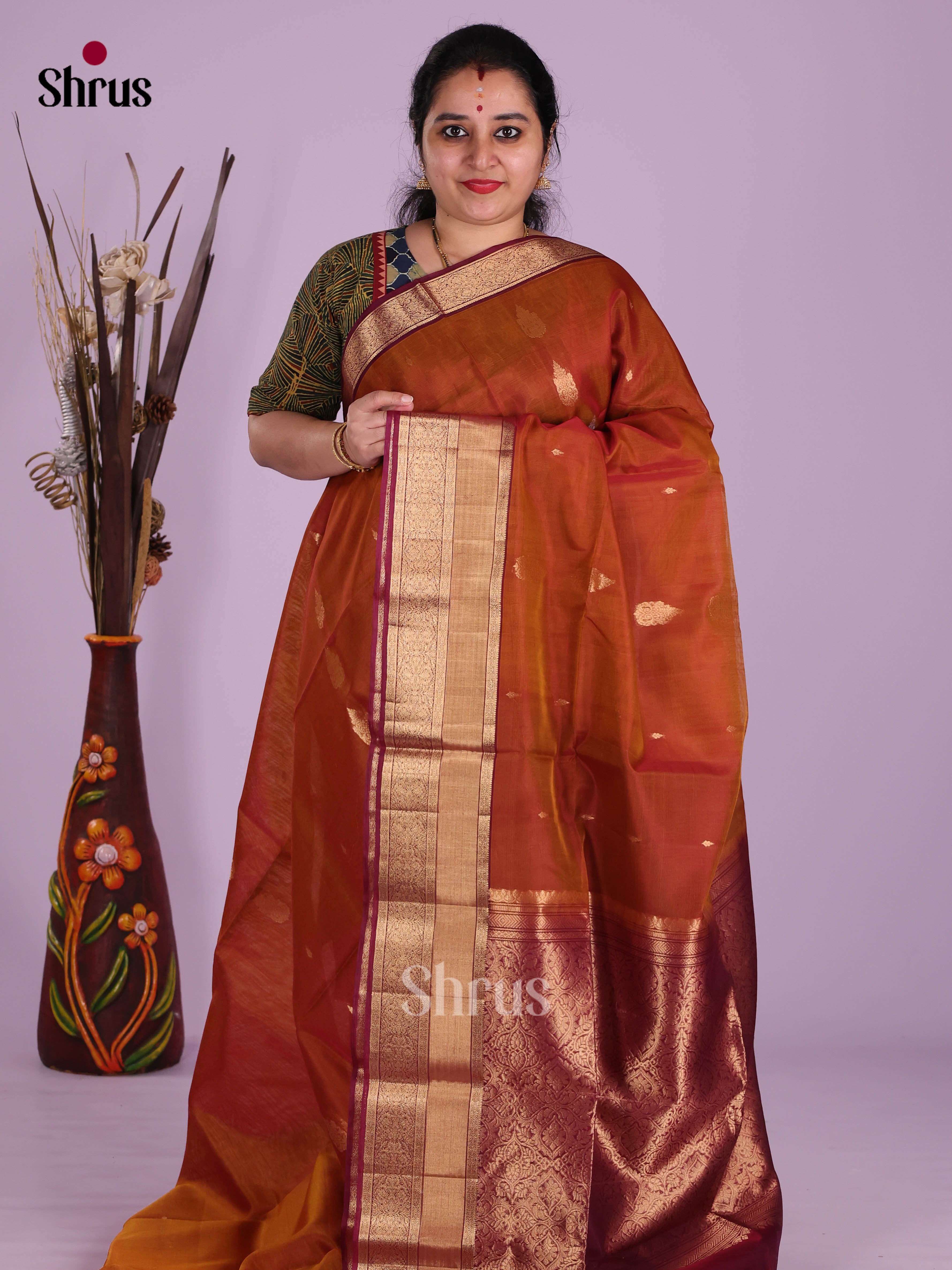 Rust & Maroon- Timeless Silk Cotton Saree