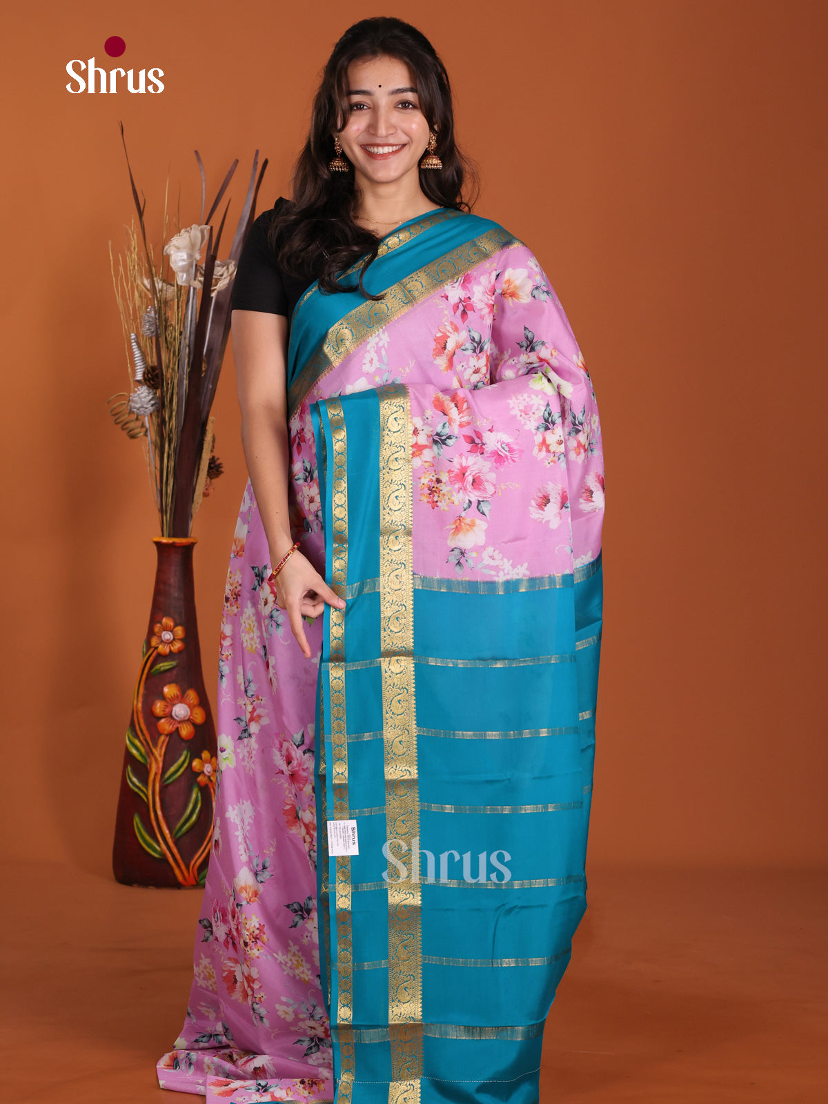 DKS06327 - Mysore Silk Print Saree
