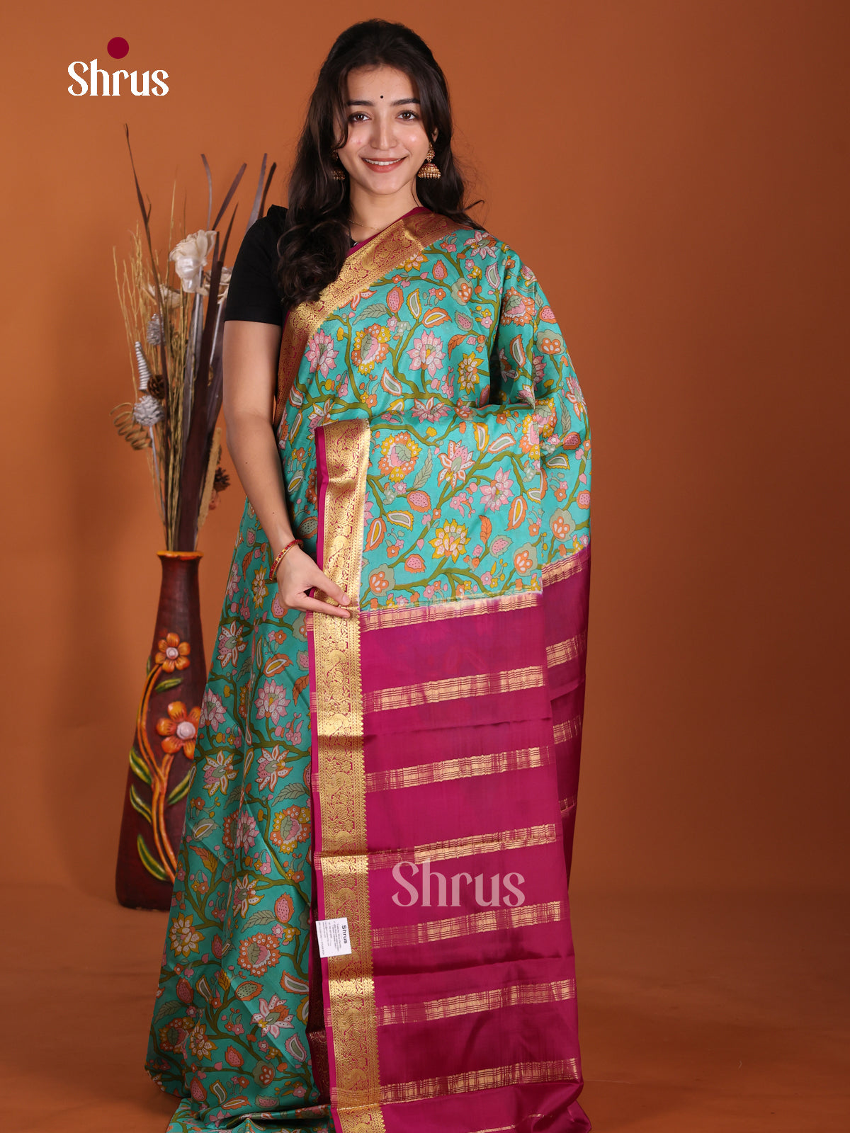 DKS06342 - Mysore Silk Print Saree