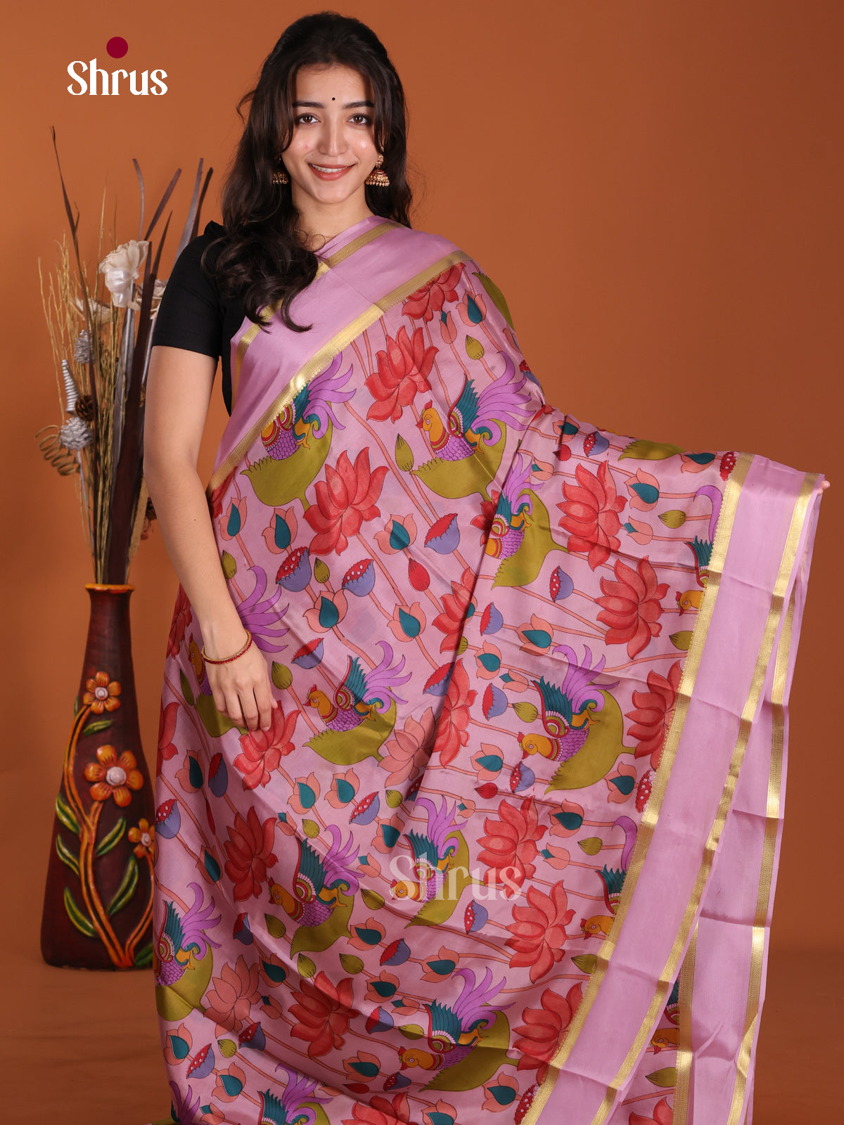 DKS06346 - Mysore Silk Print Saree