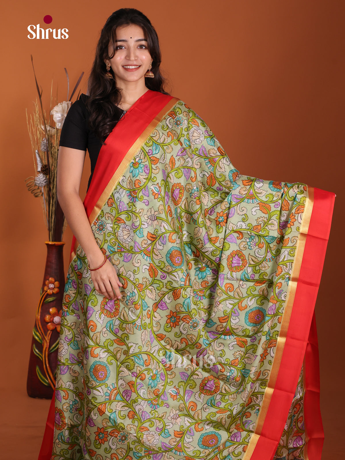 DKS06347 - Mysore Silk Print Saree