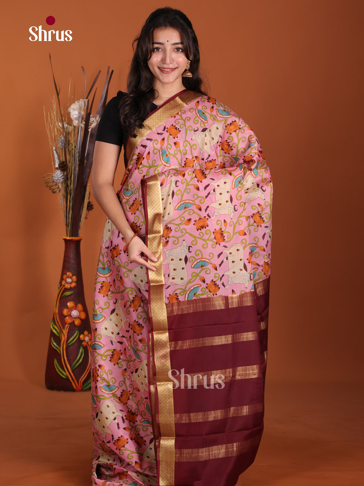 DKS06348 - Mysore Silk Print Saree
