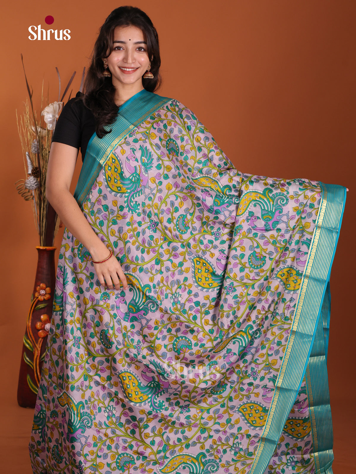 DKS06349 - Mysore Silk Print Saree