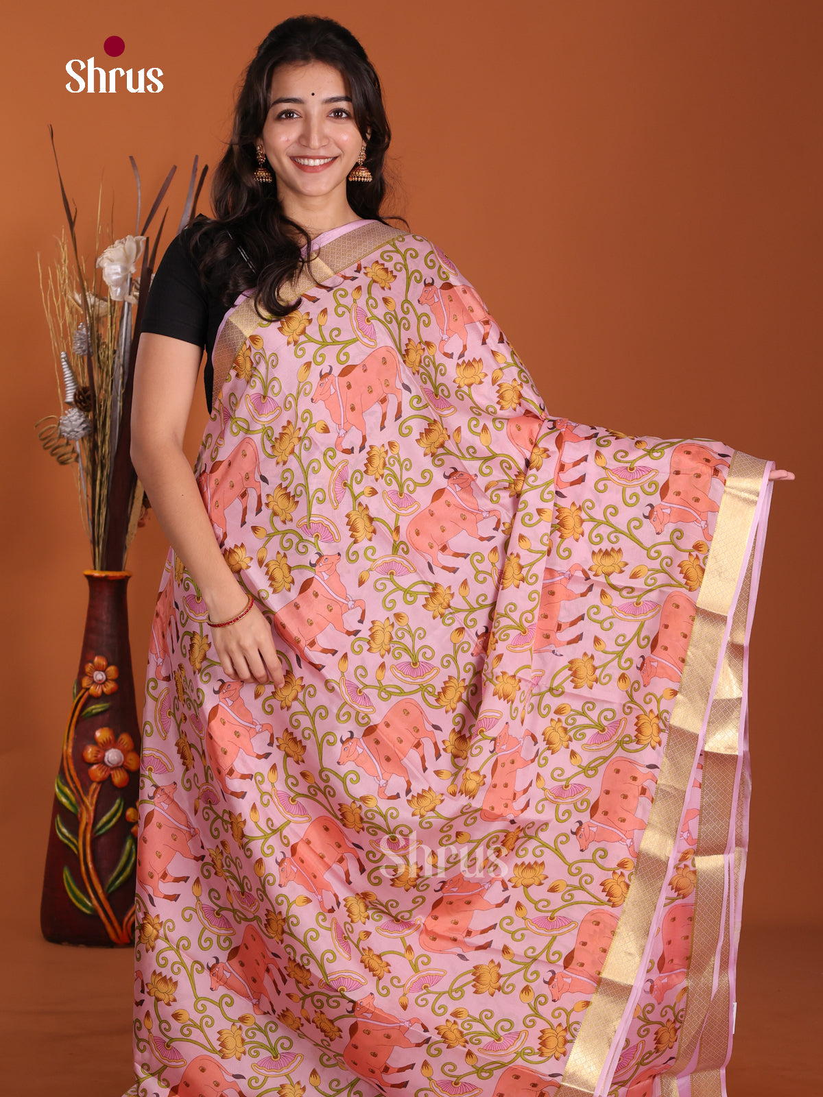 DKS06352 - Mysore Silk Print Saree