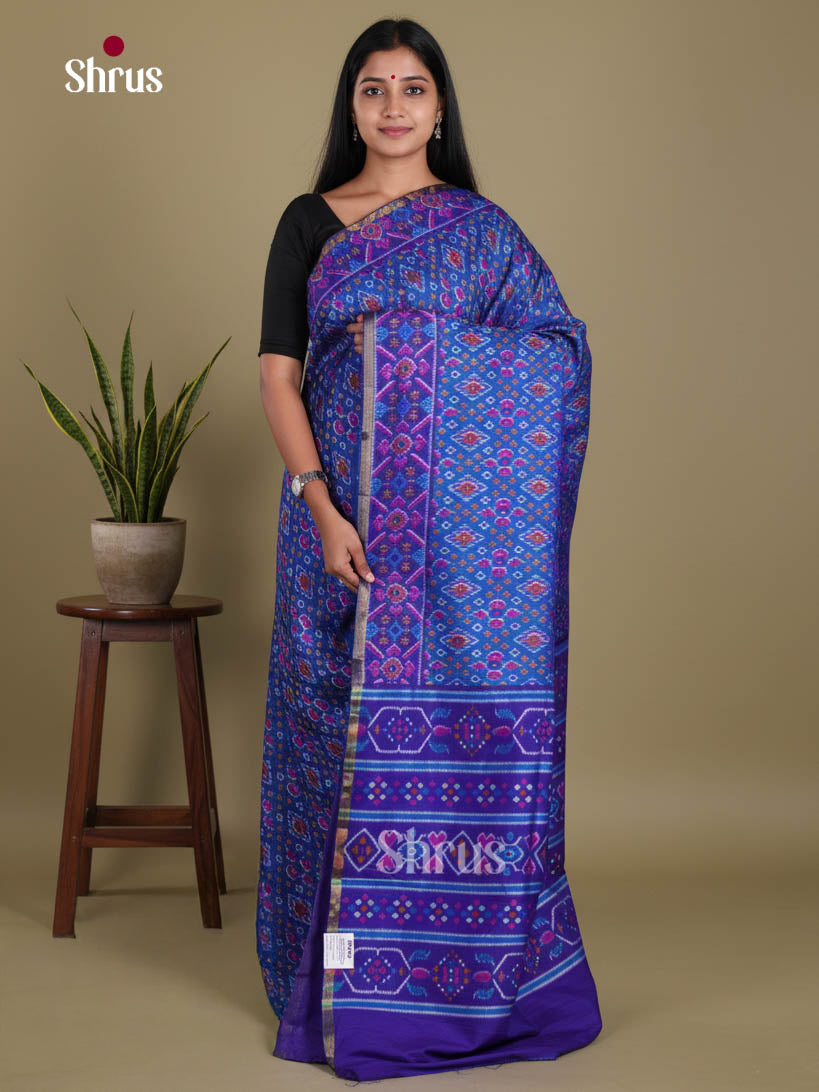 Blue - Semi Patola Saree