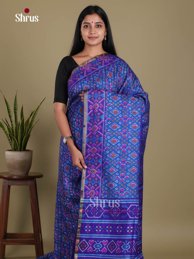 Blue - Semi Patola Saree