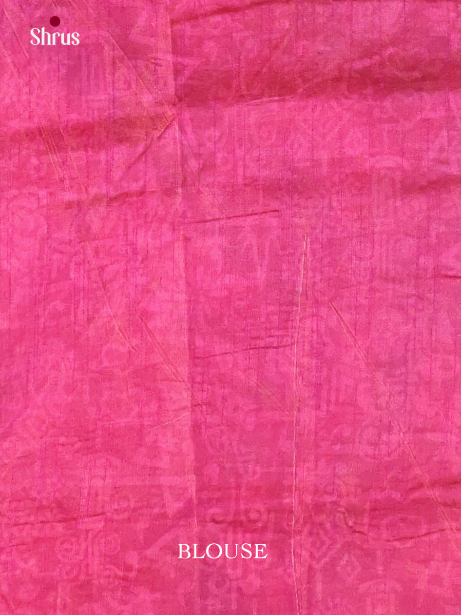 Brown & Pink - Semi Patola Saree