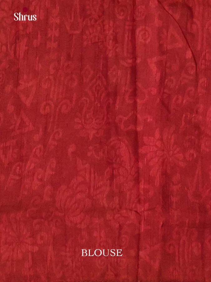 Brown & Red - Semi Patola Saree