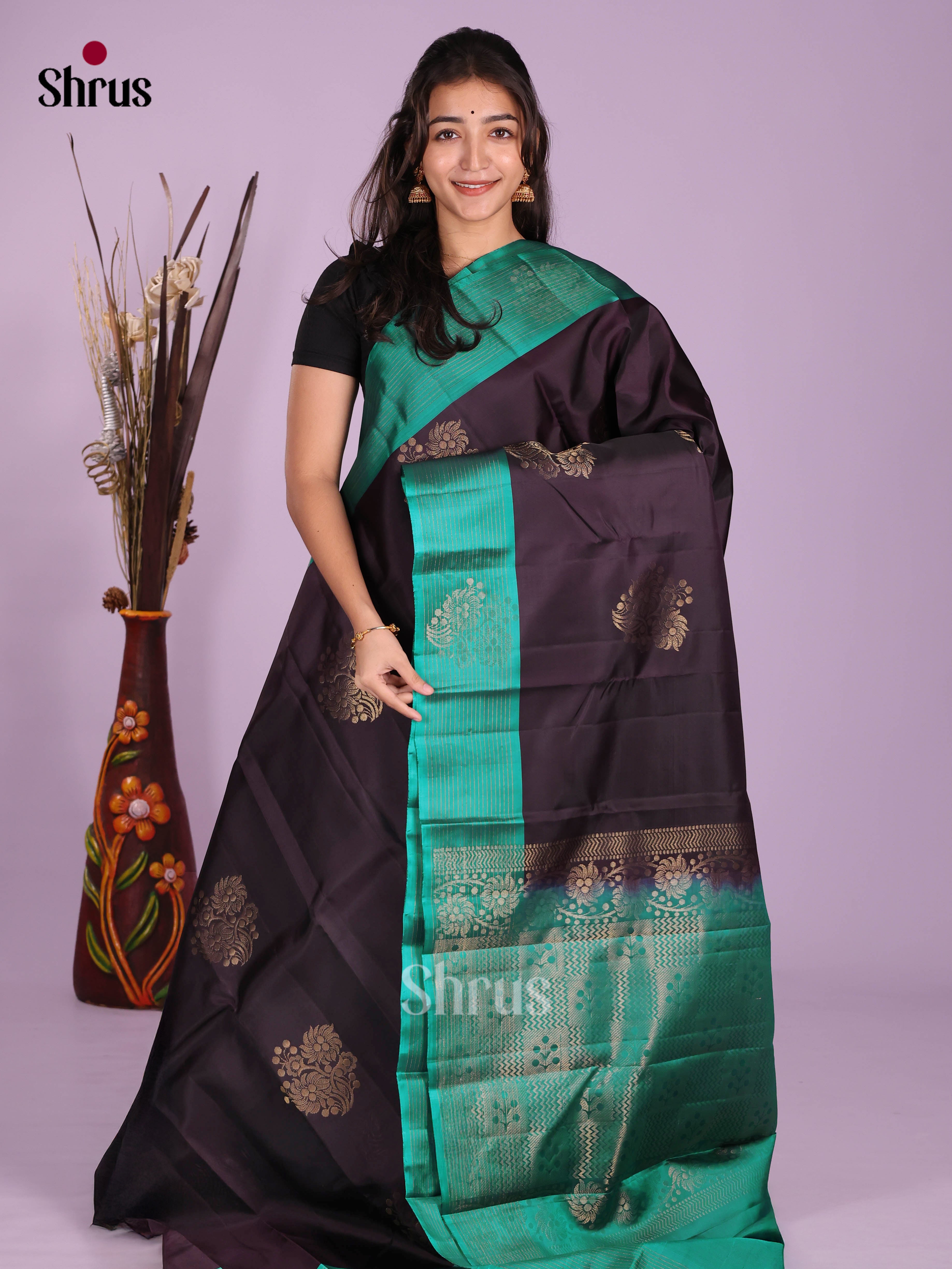 DKS08098 - Softsilk-halfpure Saree - Shop on Shrus.com
